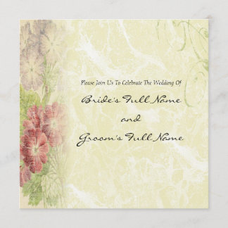 geïnspireerde Floral Wedding Kaart