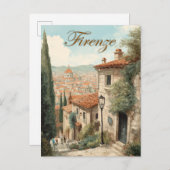 geïnspireerde Florence Briefkaart (Voorkant / Achterkant)