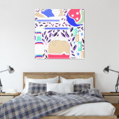 geïnspireerde Folk Art Bowling Pin en Bag Canvas Afdruk (Insitu (Slaapkamer))