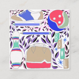  geïnspireerde Folk Art Bowling Pin en Bag Informatiekaartje