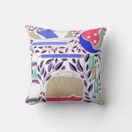  geïnspireerde Folk Art Bowling Pin en Bag Kussen