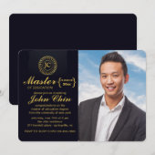 Geïnspireerde foto afstudeerfeest uitnodiging (Voorkant / Achterkant)