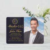 Geïnspireerde foto afstudeerfeest uitnodiging (Staand voorkant)