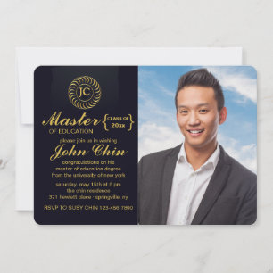 Geïnspireerde foto afstudeerfeest uitnodiging