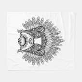 Geïnspireerde Franse Buldog in de Bonnet van de Fleece Deken (Voorkant (Horizontaal))