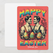 -geïnspireerde Gay Couple kunstwerk Paas Kaart (Voorkant / Achterkant)