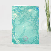 -geïnspireerde gemarmerd Wenskaart met Custom Folie Feestdagenkaart (Achterkant)