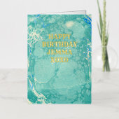 -geïnspireerde gemarmerd Wenskaart met Custom Folie Feestdagenkaart (Voorkant)