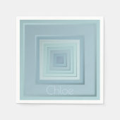  geïnspireerde geometrische vierkanten servet (Voorkant)