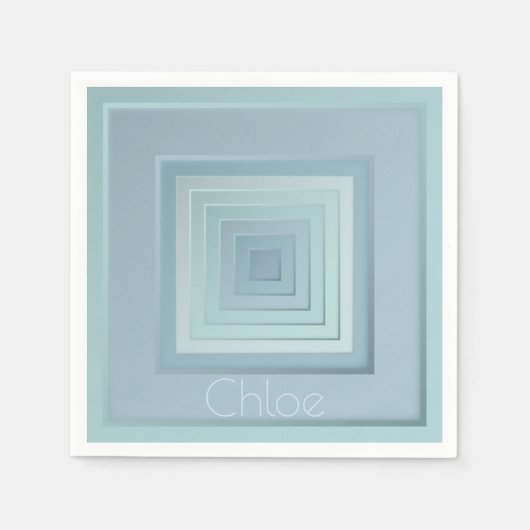  geïnspireerde geometrische vierkanten servet (Voorkant)