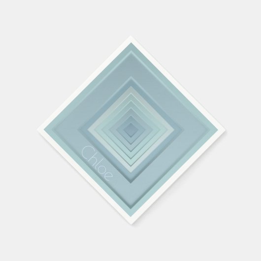  geïnspireerde geometrische vierkanten servet (Hoek)