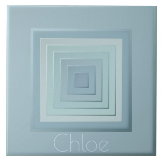  geïnspireerde geometrische vierkanten tegeltje (Voorkant)