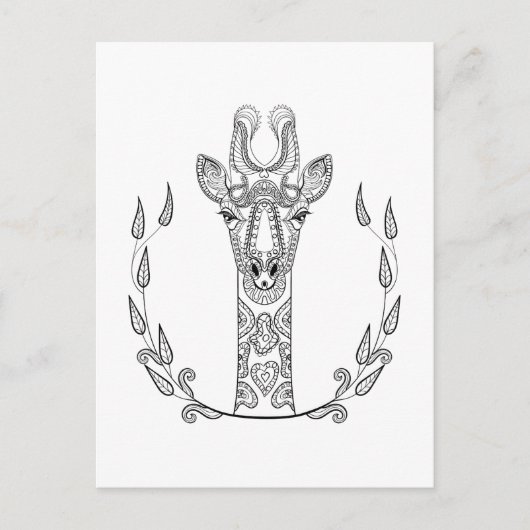 Geïnspireerde Giraffe Briefkaart (Voorkant)