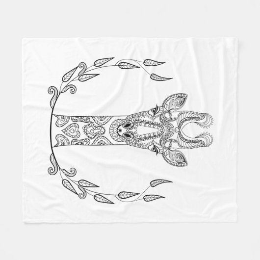 Geïnspireerde Giraffe Fleece Deken (Voorkant (Horizontaal))