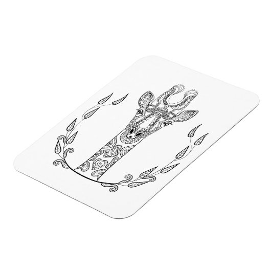 Geïnspireerde Giraffe Magneet (Linkerzijde)