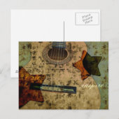 Geïnspireerde gitaarsterren briefkaart (Voorkant / Achterkant)