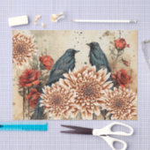  geïnspireerde gotische rozen Raven Tissuepapier (Craft)