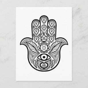 Geïnspireerde hamsa hand briefkaart
