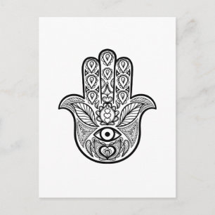 Geïnspireerde hamsa hand briefkaart