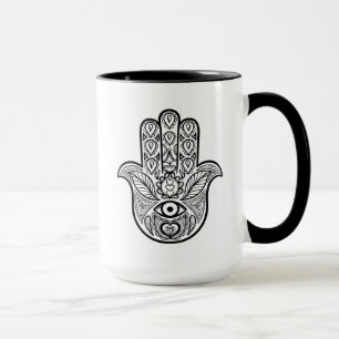 Geïnspireerde hamsa hand mok