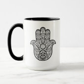Geïnspireerde hamsa hand mok (Links)