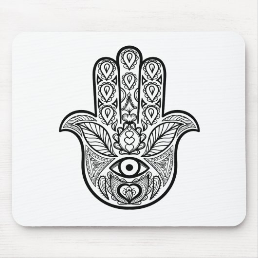 Geïnspireerde hamsa hand muismat (Voorkant)