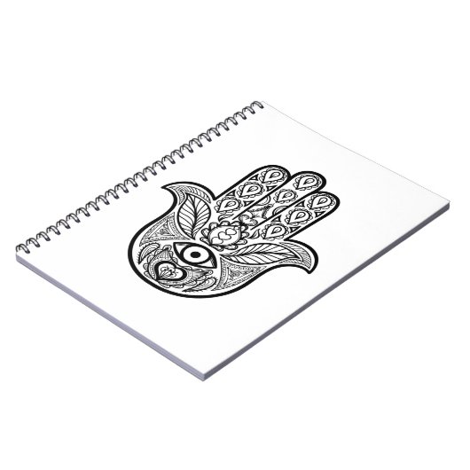 Geïnspireerde hamsa hand notitieboek (Linkerzijde)