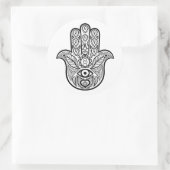 Geïnspireerde hamsa hand ronde sticker (Tas)
