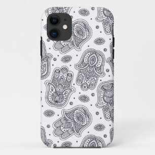 Geïnspireerde hand Drawn Hamsa iPhone 11 Hoesje