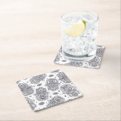 Geïnspireerde hand Drawn Hamsa Kartonnen Onderzetters (Insitu)