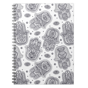 Geïnspireerde hand Drawn Hamsa Notitieboek