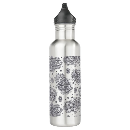 Geïnspireerde hand Drawn Hamsa Waterfles (Rechts)