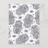 Geïnspireerde Hand getrokken Hamsa Briefkaart (Voorkant)