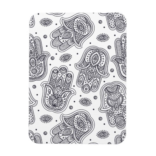 Geïnspireerde Hand getrokken Hamsa Magneet (Verticaal)