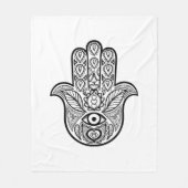Geïnspireerde Hand Hamsa Fleece Deken (Voorkant)