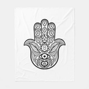 Geïnspireerde Hand Hamsa Fleece Deken
