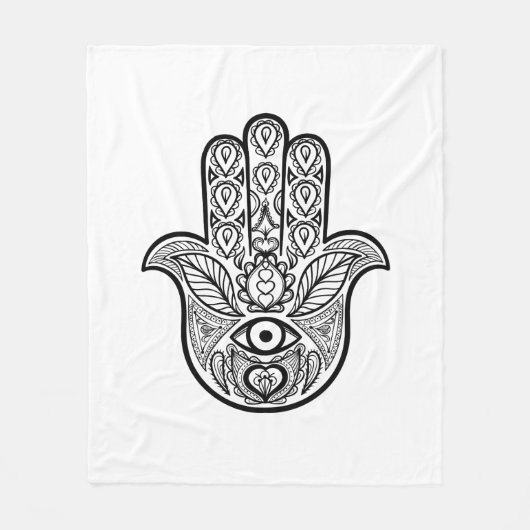 Geïnspireerde Hand Hamsa Fleece Deken (Voorkant)