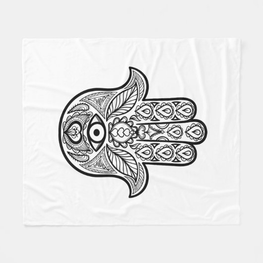 Geïnspireerde Hand Hamsa Fleece Deken (Voorkant (Horizontaal))