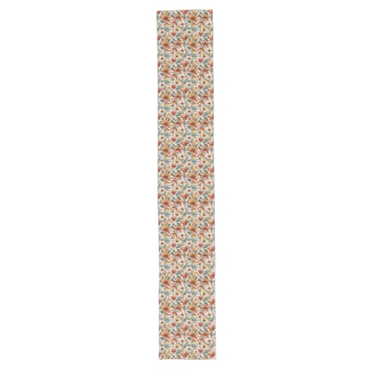 -geïnspireerde Herfst Floral Table Runner Classic Lange Tafelloper (Voorkant)