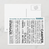 Geïnspireerde het Kamperen Mantra Briefkaarten (Voorkant / Achterkant)