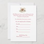 geïnspireerde Holiday Tea Party-uitnodiging. Kaart (Achterkant)