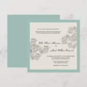   Geïnspireerde huwelijksuitnodiging Kaart (Voorkant / Achterkant)