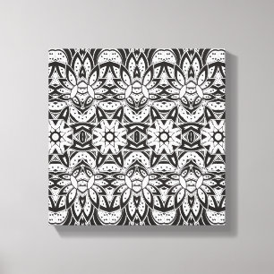 Geïnspireerde illustratie stamstijl 6 canvas afdruk