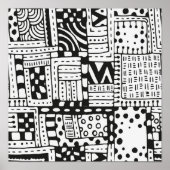 Geïnspireerde Indiase Abstracte figuren 2 Poster (Voorkant)