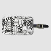 Geïnspireerde Indiase Abstracte figuren Bagagelabel (Voorkant (horizontaal))