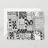 Geïnspireerde Indiase Abstracte figuren Briefkaart (Voorkant / Achterkant)