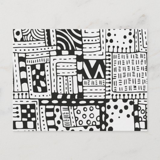 Geïnspireerde Indiase Abstracte figuren Briefkaart (Voorkant)