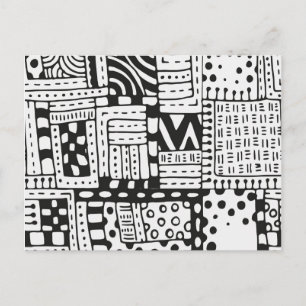 Geïnspireerde Indiase Abstracte figuren Briefkaart