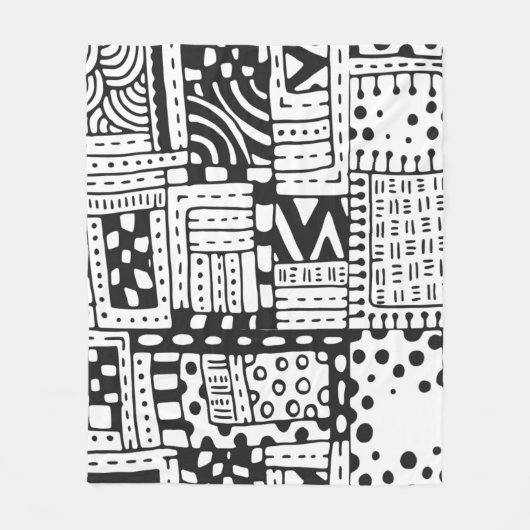 Geïnspireerde Indiase Abstracte figuren Fleece Deken (Voorkant)