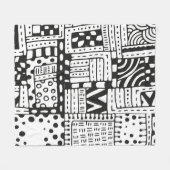 Geïnspireerde Indiase Abstracte figuren Fleece Deken (Voorkant (Horizontaal))